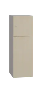 DOMINIT 32 úložná skříň 2-boxová, 1367x450x400 mm, korpus šedý, dvířka bříza světlá